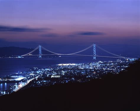 Akashi Kaikyo Bridge 明石海峽大橋 | Akashi kaikyō bridge, Japan place, Bridge