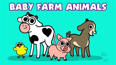 Learn Farm Animals | Learning Newborn Barnyard Animal Names for kids ...