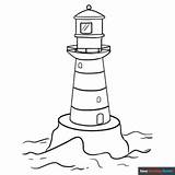 Lighthouse Coloring Page  Easy Drawing Guides sketch template