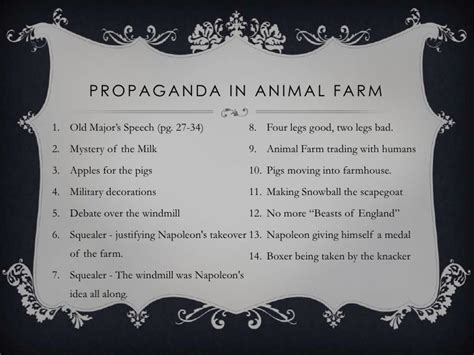 Squealer Propaganda Quotes Animal Farm - Miadam Hagen