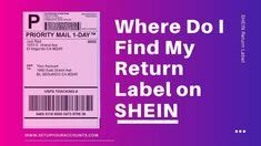 Where do I find my return label on SheIn? in 2021 | Return labels, Shein, Labels