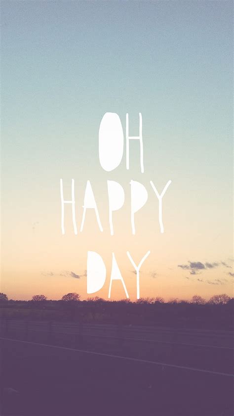 Oh happy day, landscape, peaceful, pretty, quote, sky, sunset, HD phone wallpaper | Peakpx