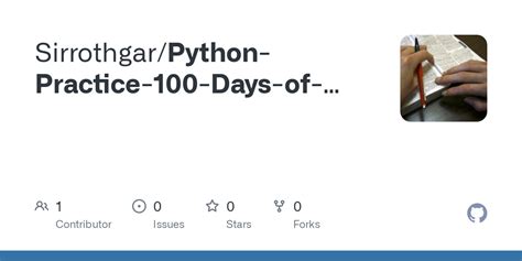 GitHub - Sirrothgar/Python-Practice-100-Days-of-Python