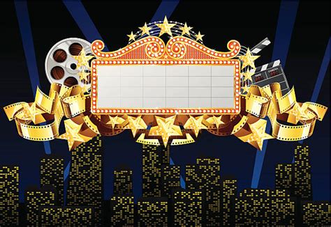 Movie Theater Marquee Illustrations, Royalty-Free Vector Graphics ...