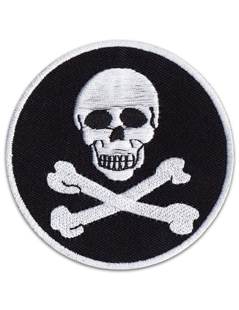 Jolly Roger Patch Iron Sew On Pirate Flag Skull Bones - Wakapu Wear