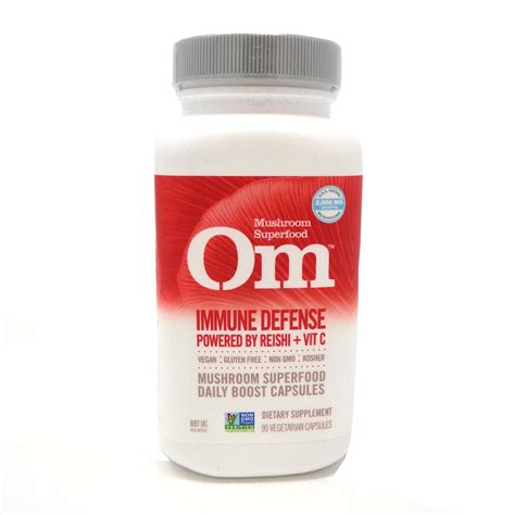 Om - Immune Defense Mushroom Superfood Daily Boost Capsules - 90 ...