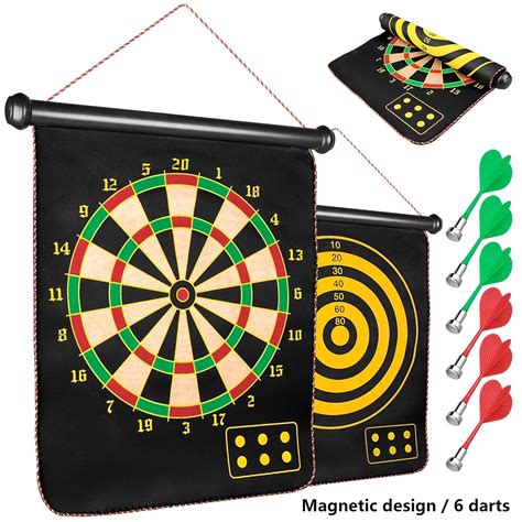 1 Set Safety Magnetic Dart Board Game Set With 6pcs Darts For Kids ...