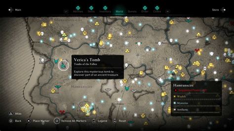 Assassin's Creed Valhalla Tombs of the Fallen Map Locations - Hold to Reset