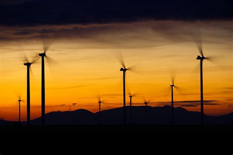 Dusk Wind Farm landscape image - Free stock photo - Public Domain photo ...