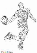 LeBron James Coloring Pages sketch template