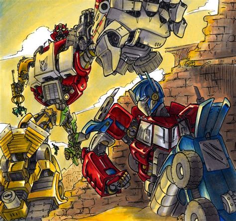 Optimus Prime vs Devastator V2 by G1d4n on DeviantArt