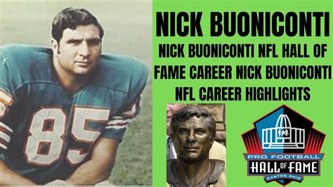 NICK BUONICONTI NFL HALL OF FAME CAREER NICK BUONICONTI NFL CAREER HIGHLIGHTS - YouTube