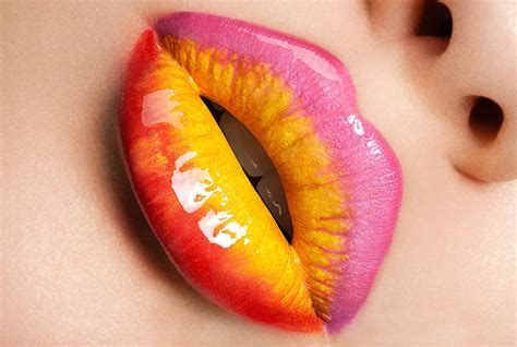 Rainbow Lips HD desktop wallpaper : Widescreen : High Definition : Fullscreen