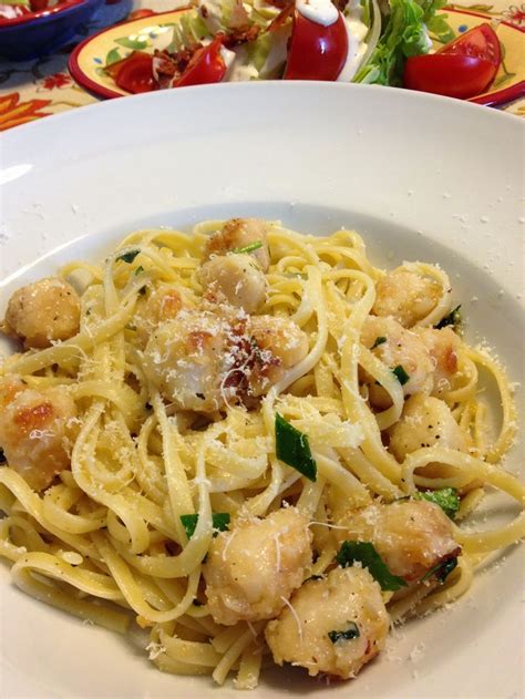 Bay Scallops and Linguine ~ The Bee Skep | Seafood dish recipes, Pasta ...