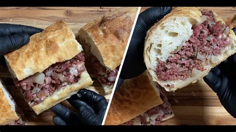 Pastrami Sandwich on Ciabatta bread & Swiss Cheese boricua Style (Pastrami estilo Puerto Rico ...