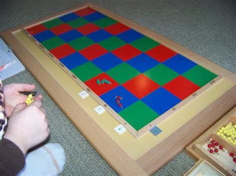 George Family - Montessori At Home: Montessori Checkerboard Multiplication