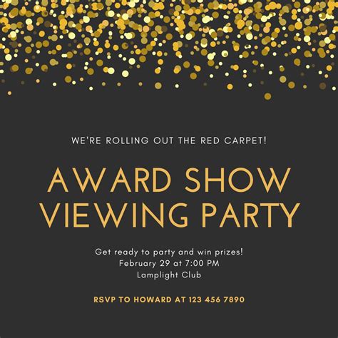 Free custom printable awards night invitation templates | Canva