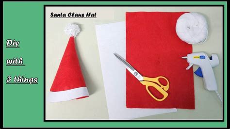 Santa claus Hat - DIY with only three things | Diy santa hat, Diy hat ...