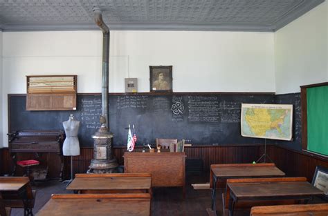 Interior of a one room schoolhouse