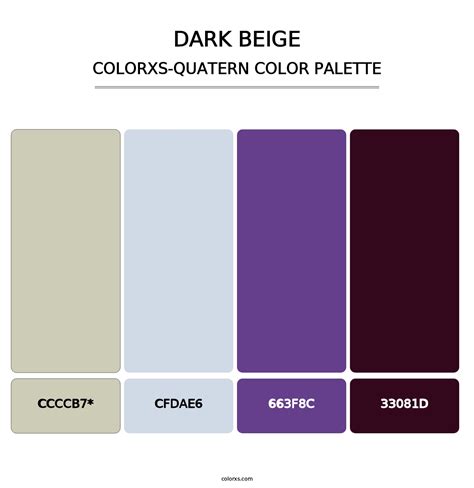 Dark Beige color palettes - colorxs.com