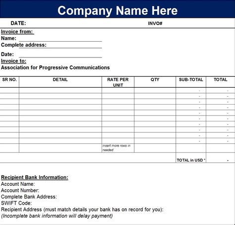 Purchase Invoice Template - Excel Word Template