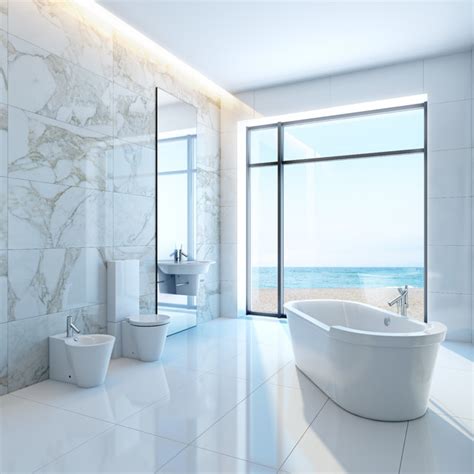 Bathroom Design | Calacatta Gold Marble Wall Tiles - Contemporary ...