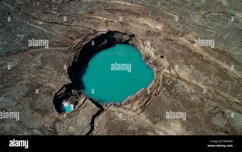 Aerial view of Sinkholes near the Dead Sea,Israel Stock Photo - Alamy