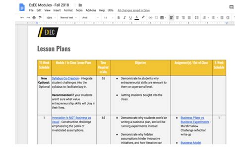 The Updated Experiential Entrepreneurship Curriculum (ExEC)