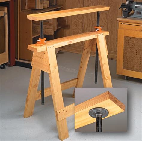 Adjustable Sawhorses | Woodsmith