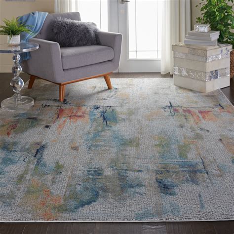 Nourison Global Vintage Abstract Abstract Ivory/Multicolor Area Rug ...