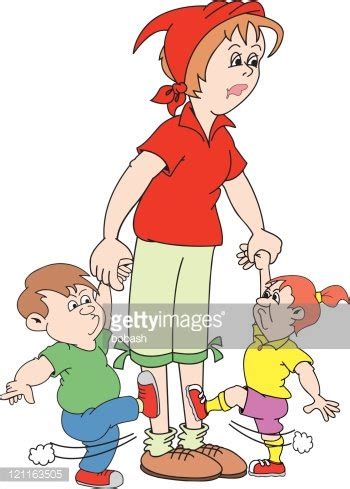 mom with unruly kids Clipart | +1,566,198 clip arts