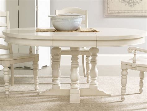 White Pedestal Kitchen Table With Leaf | Pedestal dining table ...