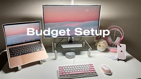 My Budget Aesthetic Desk Setup - YouTube