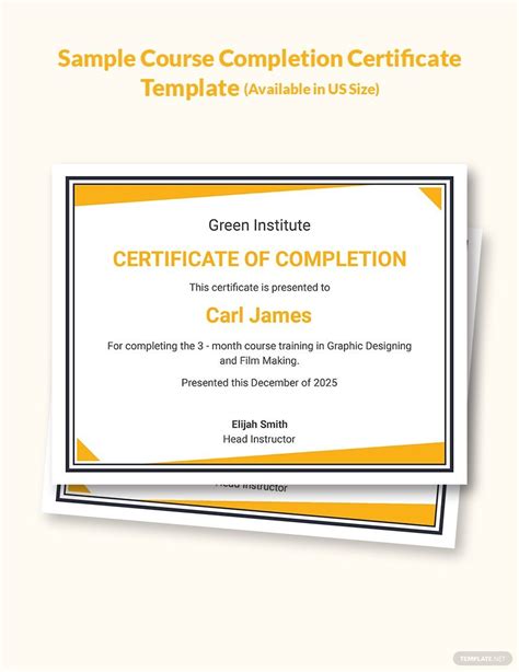 FREE Course Completion Certificate Templates & Examples - Edit Online ...