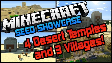 Epic 1.8.1 Seed - 4 Desert Temples & 3 Villages! (Minecraft Seed Showcase) - YouTube