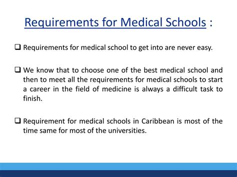 PPT - Requirements for Medical School | Avalon University PowerPoint ...