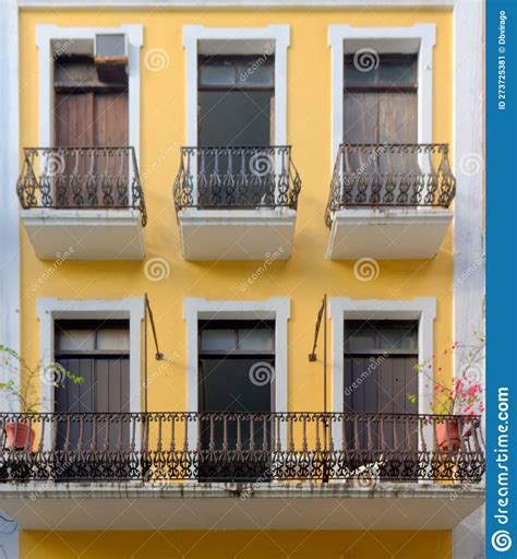 Six Balconies in Old San Juan Stock Image - Image of travel ...