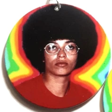 Angela Davis Afro in Colors Statement Wood Dangle Drop - Etsy