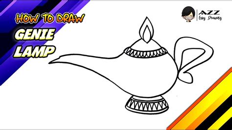 How to draw Genie Lamp step by step - YouTube