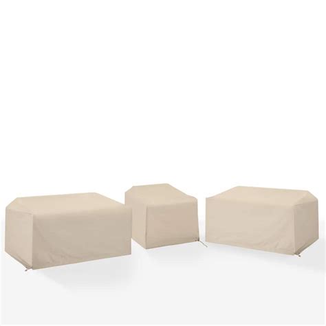 CROSLEY FURNITURE 3-Pieces Tan Outdoor Sectional Furniture Cover Set MO75035-TA - The Home Depot