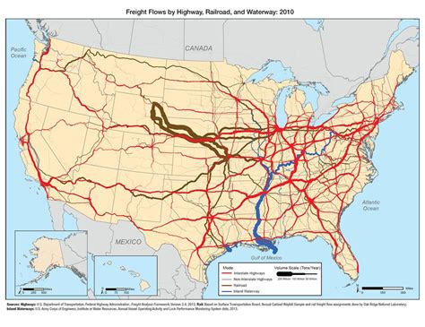 √ Inland Waterways Map Usa