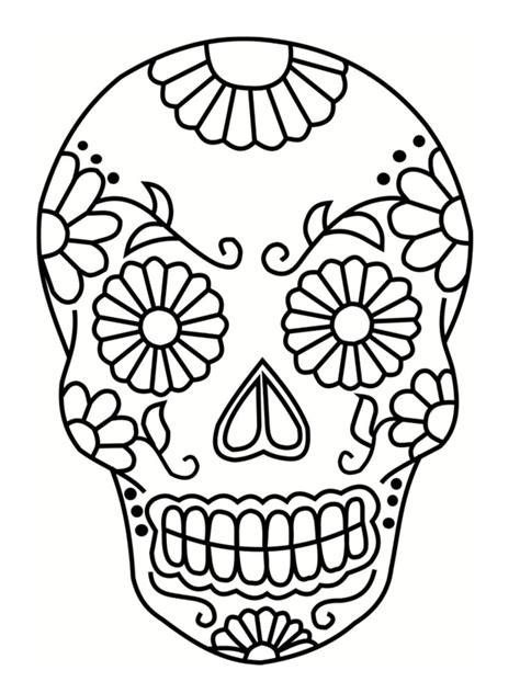 Coloriage tête de mort mexicaine : 20 dessins à imprimer