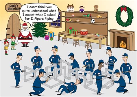 11 Pipers Piping Plumbing Card by Brookhollow