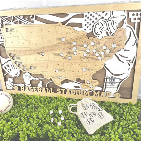 Baseball Stadium Travel Map Stadium Bucket List Baseball - Etsy