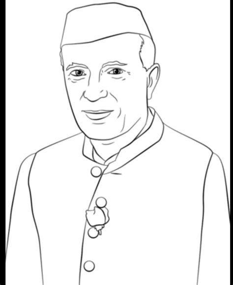 chacha nehru drawing easy - Brainly.in