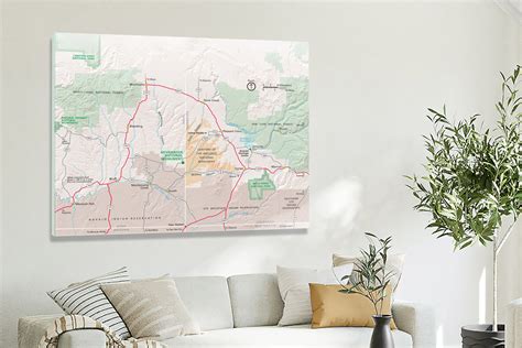 Hovenweep National Monument Map, 2015 - Canvas Wrap