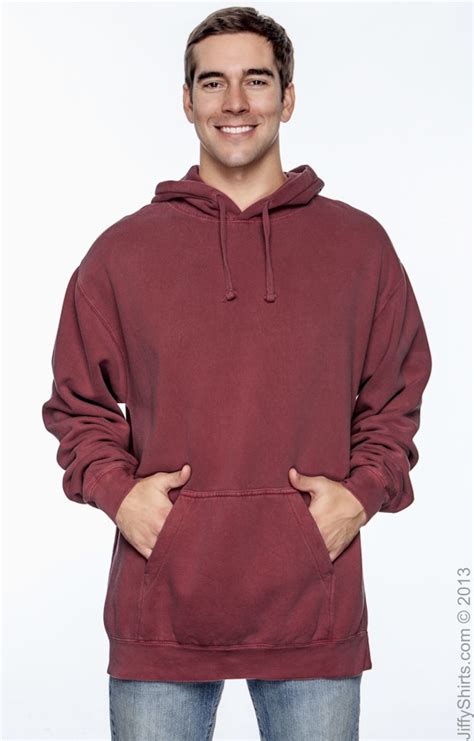 Comfort Colors 1567 Crimson Adult Hooded Sweatshirt | JiffyShirts