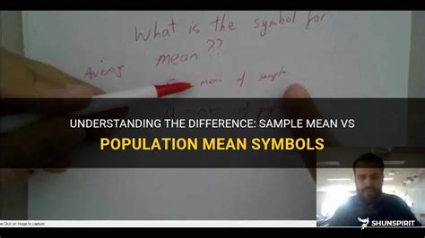 Understanding The Difference: Sample Mean Vs Population Mean Symbols ...