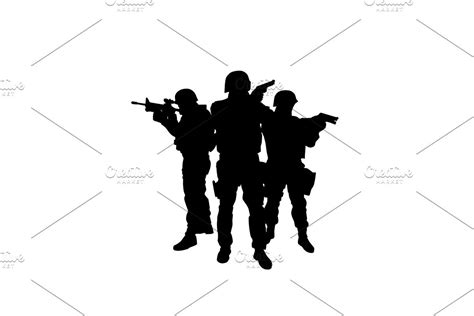 Armed swat fighter isolated vector featuring police, swat, and spec ...