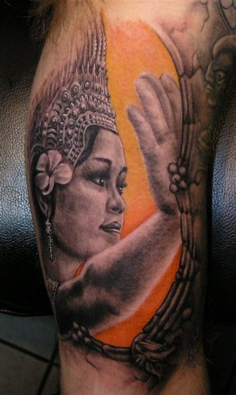 Apsara dancer | Picture tattoos, Dancer tattoo, Khmer tattoo